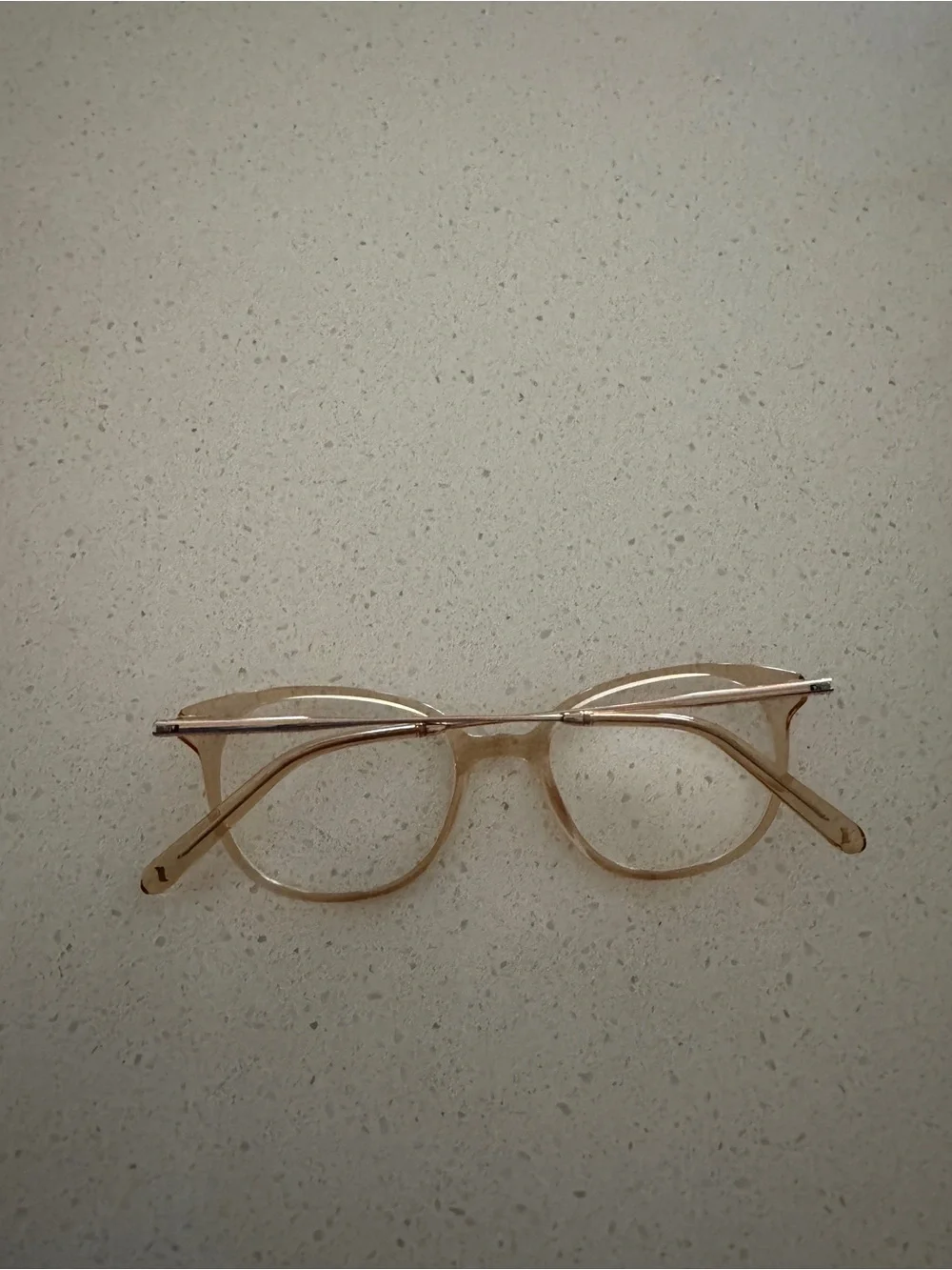 Women’s Transparent Beige Round Optical Glasses